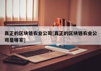 真正的区块链农业公司[真正的区块链农业公司是哪家]