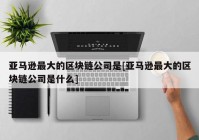 亚马逊最大的区块链公司是[亚马逊最大的区块链公司是什么]